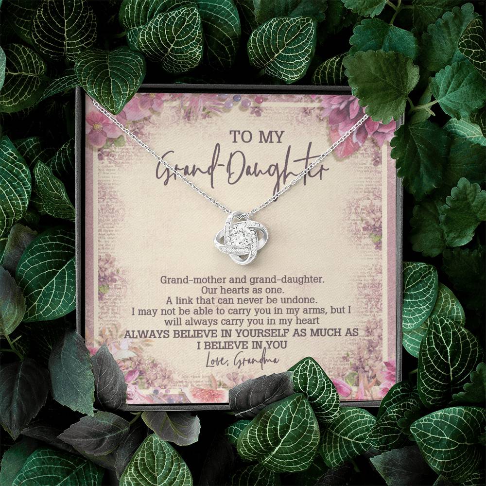 From Grandma To My Granddaughter A Link That Can Never Be Undone Love Knot Necklace