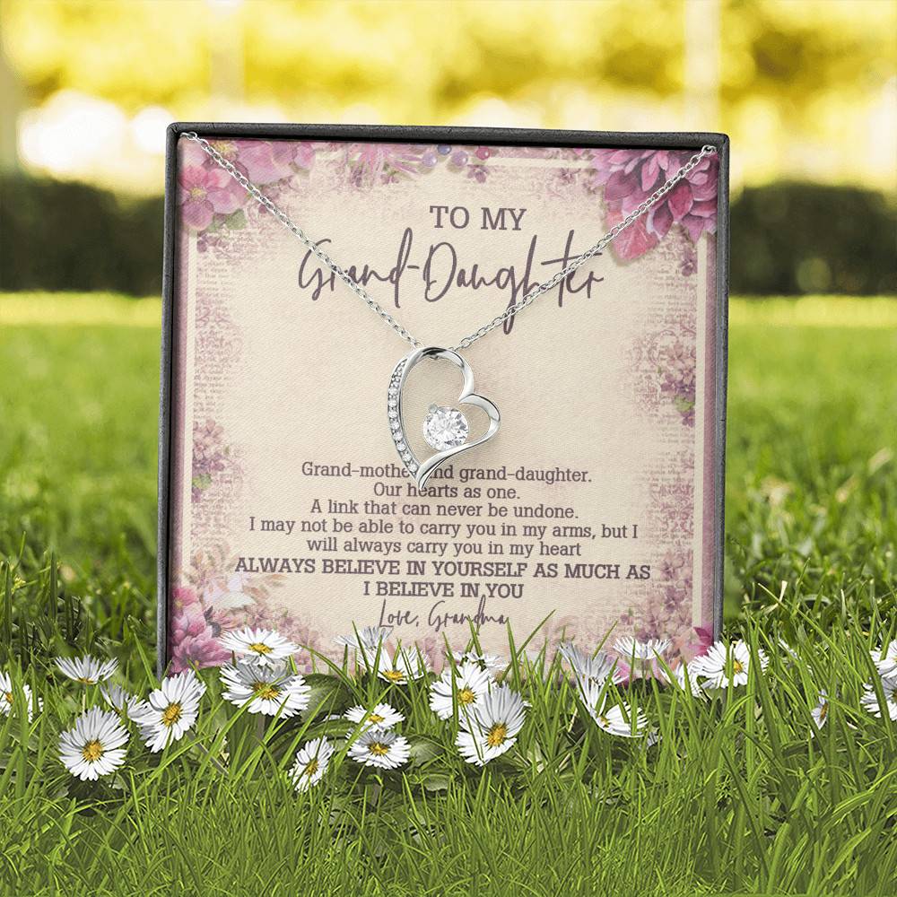 From Grandma To My Granddaughter A Link That Can Never Be Undone Forever Love Heart Pendant Necklace