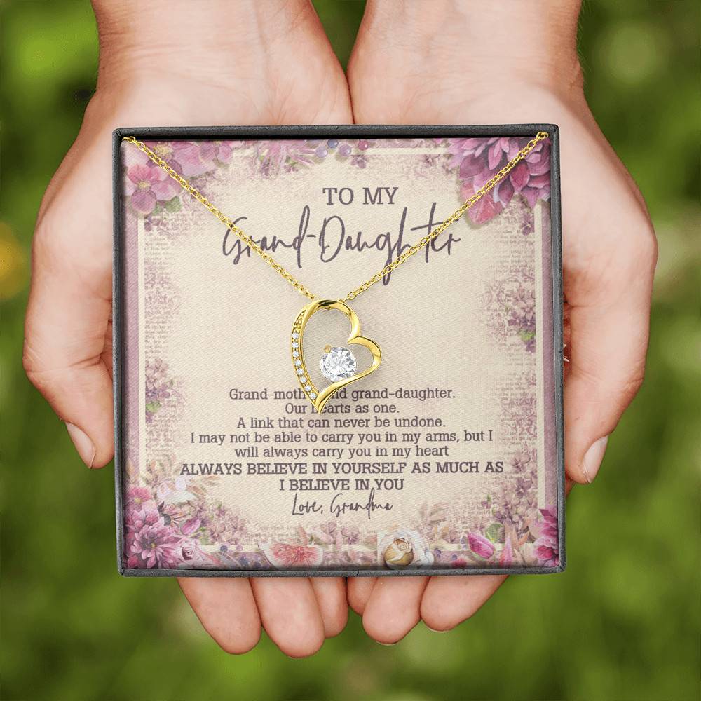 From Grandma To My Granddaughter A Link That Can Never Be Undone Forever Love Heart Pendant Necklace
