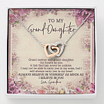From Grandma To My Granddaughter A Link That Can Never Be Undone Interlocking Hearts Pendant Necklace - Interlocking Hearts Necklace From Grandma To My Granddaughter A Link That Can Never Be Undone Interlocking Hearts Pendant Necklace - Interlocking Hearts Necklace