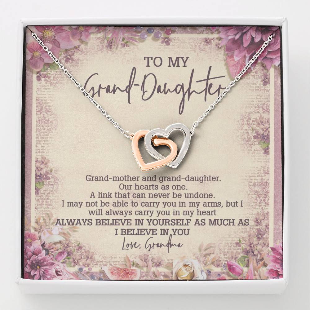 From Grandma To My Granddaughter A Link That Can Never Be Undone Interlocking Hearts Pendant Necklace - Interlocking Hearts Necklace From Grandma To My Granddaughter A Link That Can Never Be Undone Interlocking Hearts Pendant Necklace - Interlocking Hearts Necklace