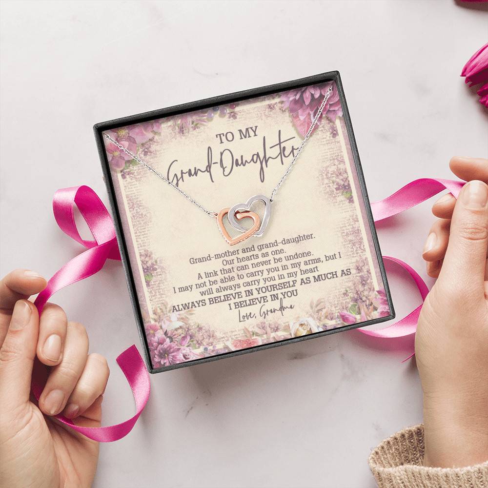 From Grandma To My Granddaughter A Link That Can Never Be Undone Interlocking Hearts Pendant Necklace From Grandma To My Granddaughter A Link That Can Never Be Undone Interlocking Hearts Pendant Necklace