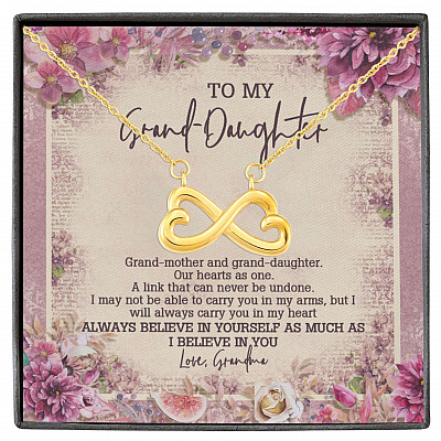 From Grandma To My Granddaughter A Link That Can Never Be Undone Infinity Heart Pendant Necklace