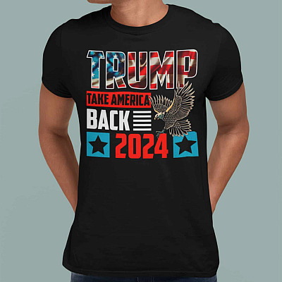 Alternative view of Trump 2024 Take America Back Eagle American T-Shirt - Re-Elect Donald Trump For President 2024 T-Shirt