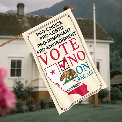 Vote No On Recall Keep Gavin Newsom Flag - Recall Gavin Newsom California Governor Garden Flag - House Flag