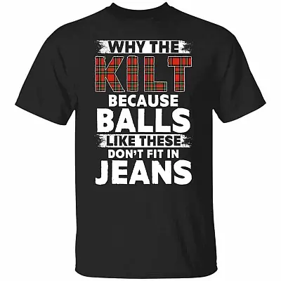 kilt, Black, Unisex T-Shirt