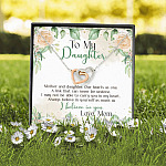 Gifts From Mom to My Daughter Mother and Daughter Our Heart as One Interlocking Hearts Pendant Necklace