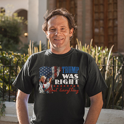 Alternative view of Trump Was Right About Everything T-Shirt - V-Neck Tee - Funny President Shirt
