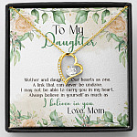 Gifts From Mom to My Daughter Mother and Daughter Our Heart as One Forever Love Pendant Necklace - Forever Love Necklace (18K Yellow Gold)