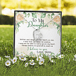 Gifts From Mom to My Daughter Mother and Daughter Our Heart as One Forever Love Pendant Necklace