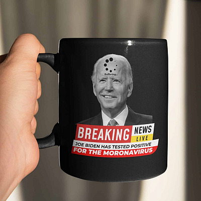 Breaking News Joe Biden Has Tested Positive for Moronavirus Coffee Mug - Beer Stein - Water Bottle - Color Changing Mug