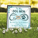 To My Dog Mom My Love For You Is Endless I Woof You To Infinity And Beyond Interlocking Hearts Pendant Necklace