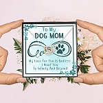 To My Dog Mom My Love For You Is Endless I Woof You To Infinity And Beyond Interlocking Hearts Pendant Necklace