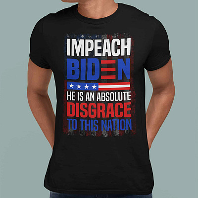 Alternative view of Impeach Biden He Is An Absolute Disgrace To This Nation T-shirt - Anti Joe Biden Shirt Funny