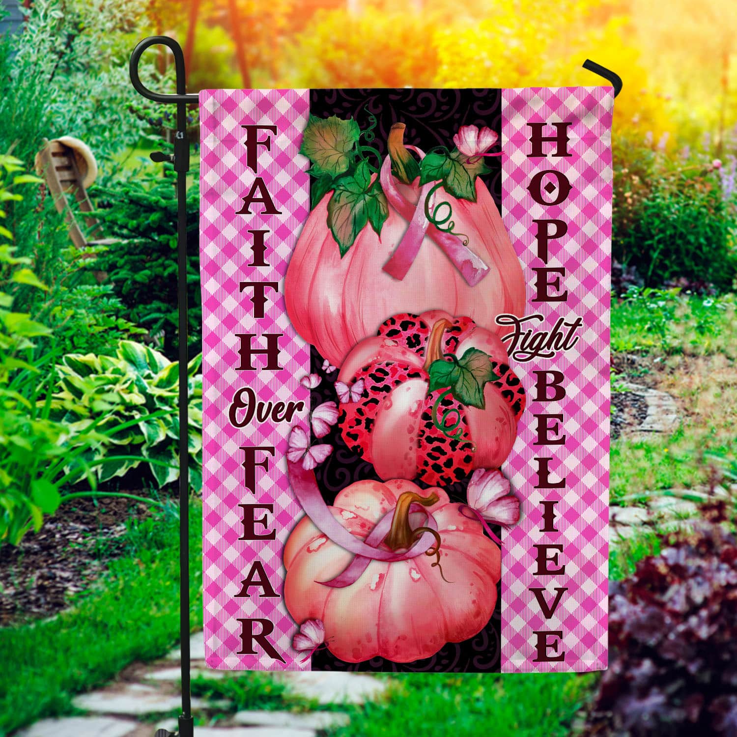 17 HG. Faith Hope Love Pumpkin_30x40 Garden Flag Mockup 1