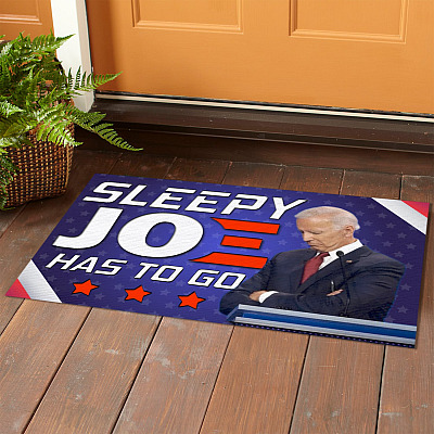 Alternative view of Sleepy Joe Has To Go Doormat - Outdoor Indoor Doormat - Funny Joe Biden Doormat