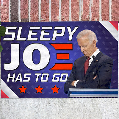 Sleepy Joe Has To Go Doormat - Outdoor Indoor Doormat - Funny Joe Biden Doormat