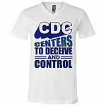 CDC tee, White, V-Neck T-Shirt