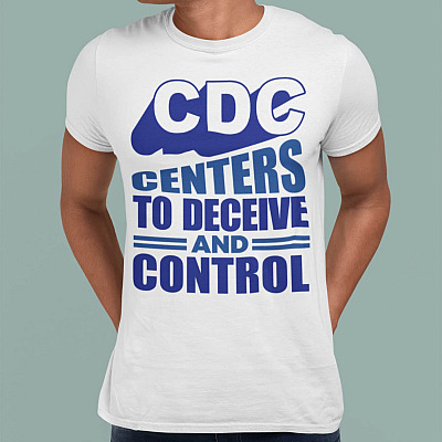 Alternative view of CDC Shirt Centers to Deceive and Control T-Shirt - V-Neck Tee