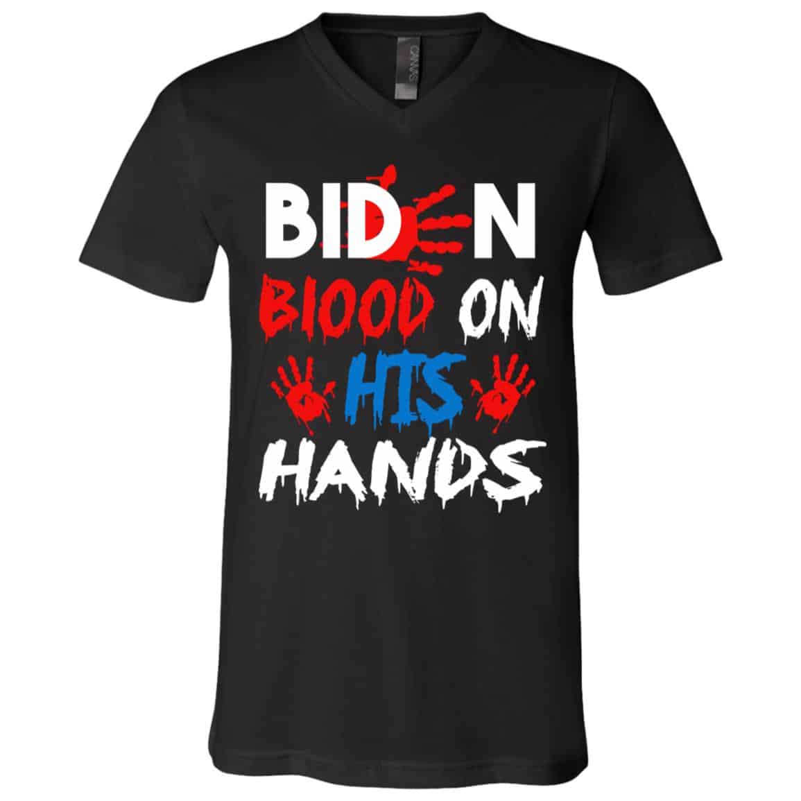 blood, Black, V-Neck T-Shirt