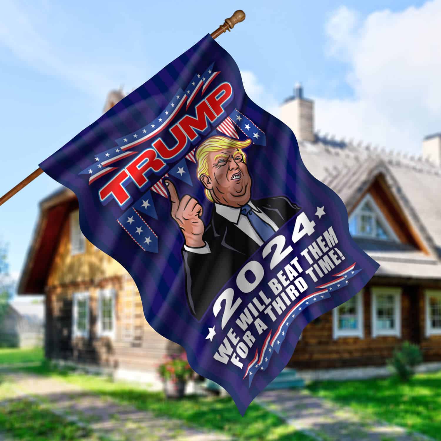 30x40 House Flag Mockup 5