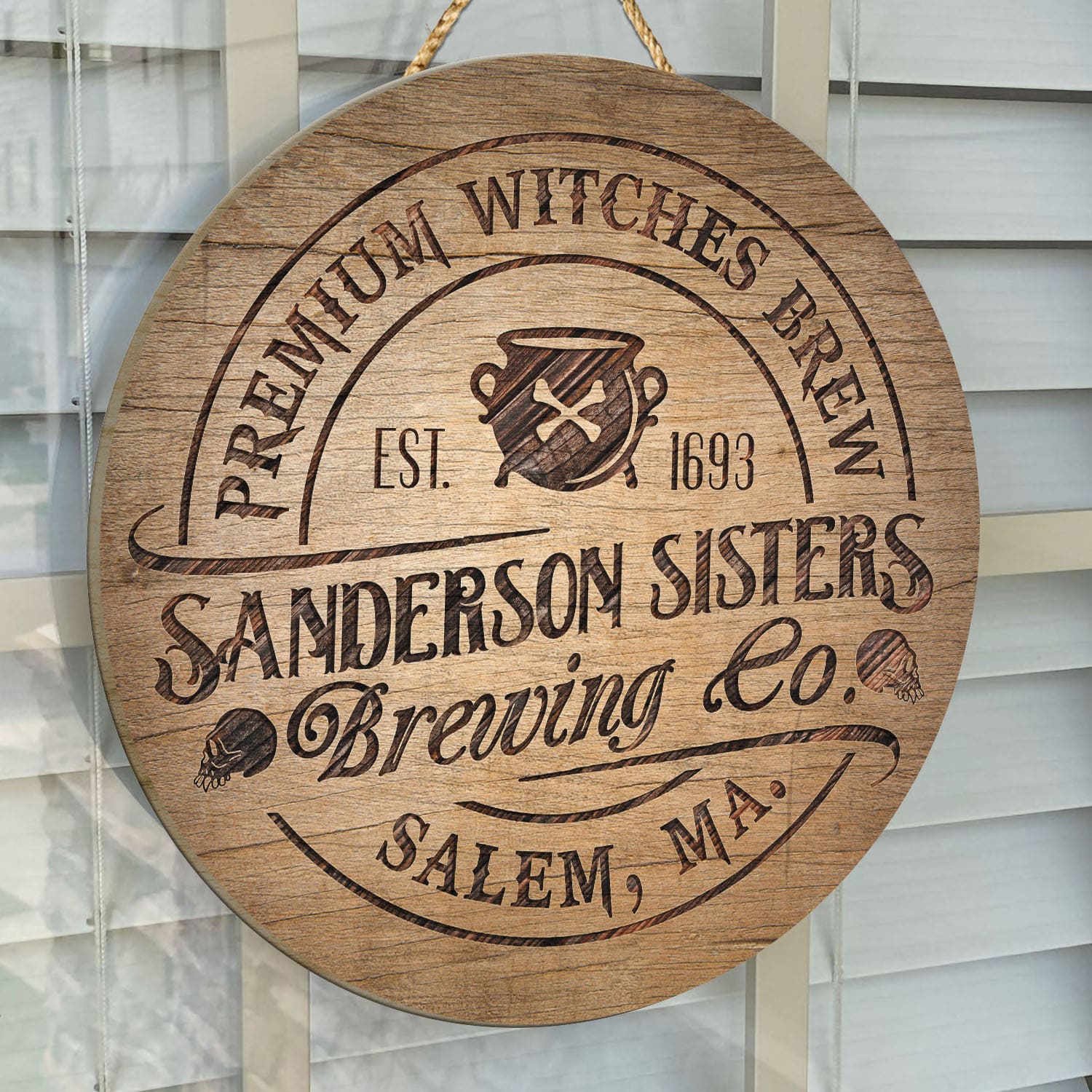 47 HG. Sanderson Sisters Brewing Door Sign Mockup 14