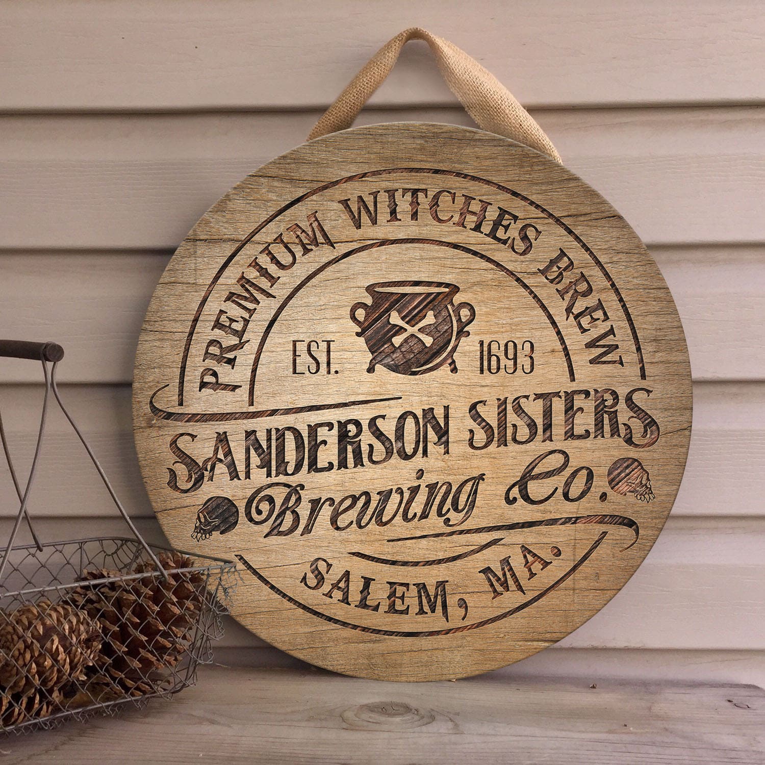 47 HG. Sanderson Sisters Brewing Door Sign Mockup 4
