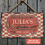Personalized Kitchen Wall Decor Meals and Memories Made Here Decorative Wooden Door Sign