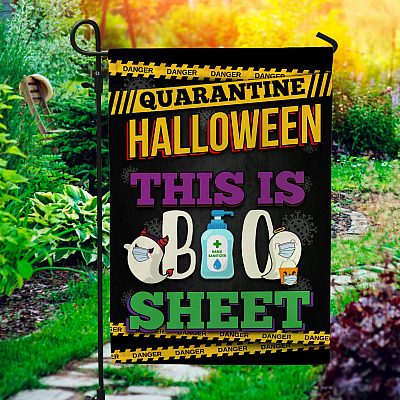 Quarantine Halloween This Is Boo Sheet Funny Decorative Garden Flag - Halloween Boo House Flag - Wall Flag