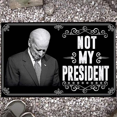 Biden Not My President - Anti Biden Doormat Entrance Indoor Outdoor Decorative Doormat