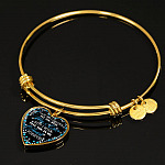 I Can No Longer See You with My Eyes but I Will Feel You in My Heart Forever Memorial Heart Pendant Necklace - Bangle