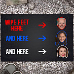 Anti Biden Kamala Nancy Wipe Feet Here Entrance Doormat - Say No To Creepy Joe Biden Wipe Your Feet Here Indoor Doormat