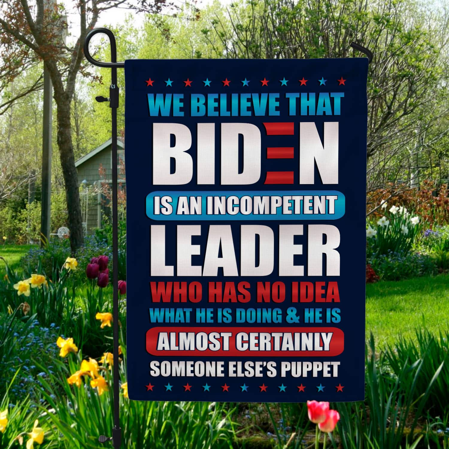 1O uu tien. Believe That Biden Flag-30x40 Garden Flag Mockup 5