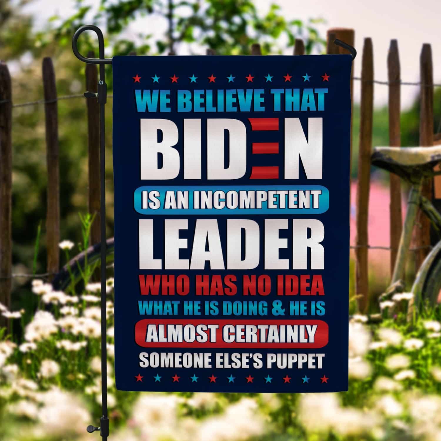 1O uu tien. Believe That Biden Flag-30x40 Garden Flag Mockup 6