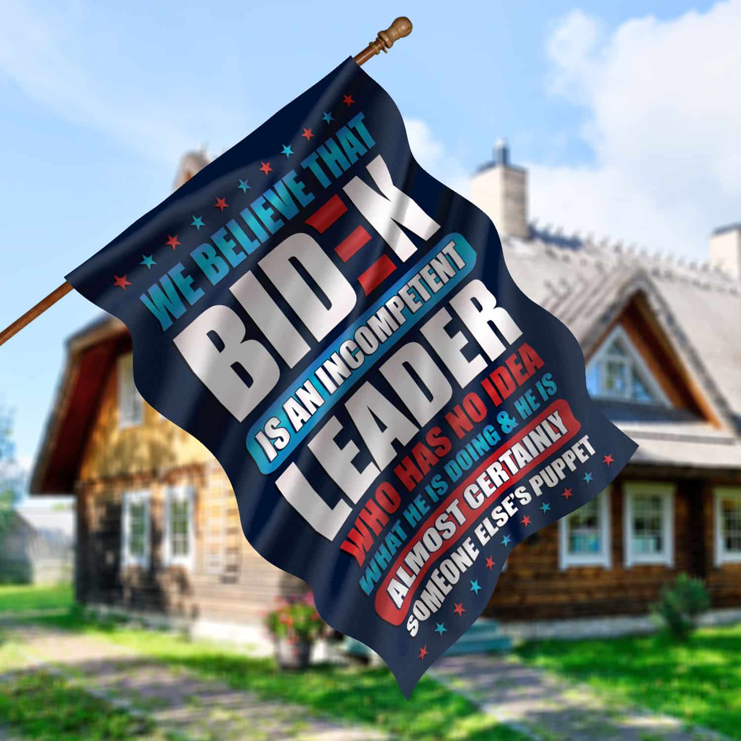 1O uu tien. Believe That Biden Flag-30x40 House Flag Mockup 5