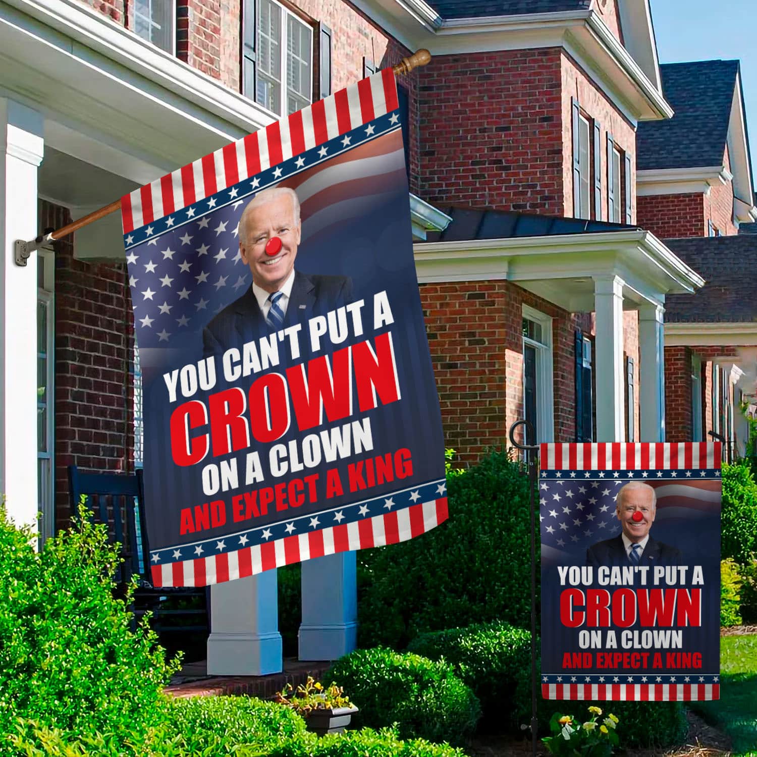 33 HG UU TIEN. Biden Clown 30x40 Garden & House Mockup 2