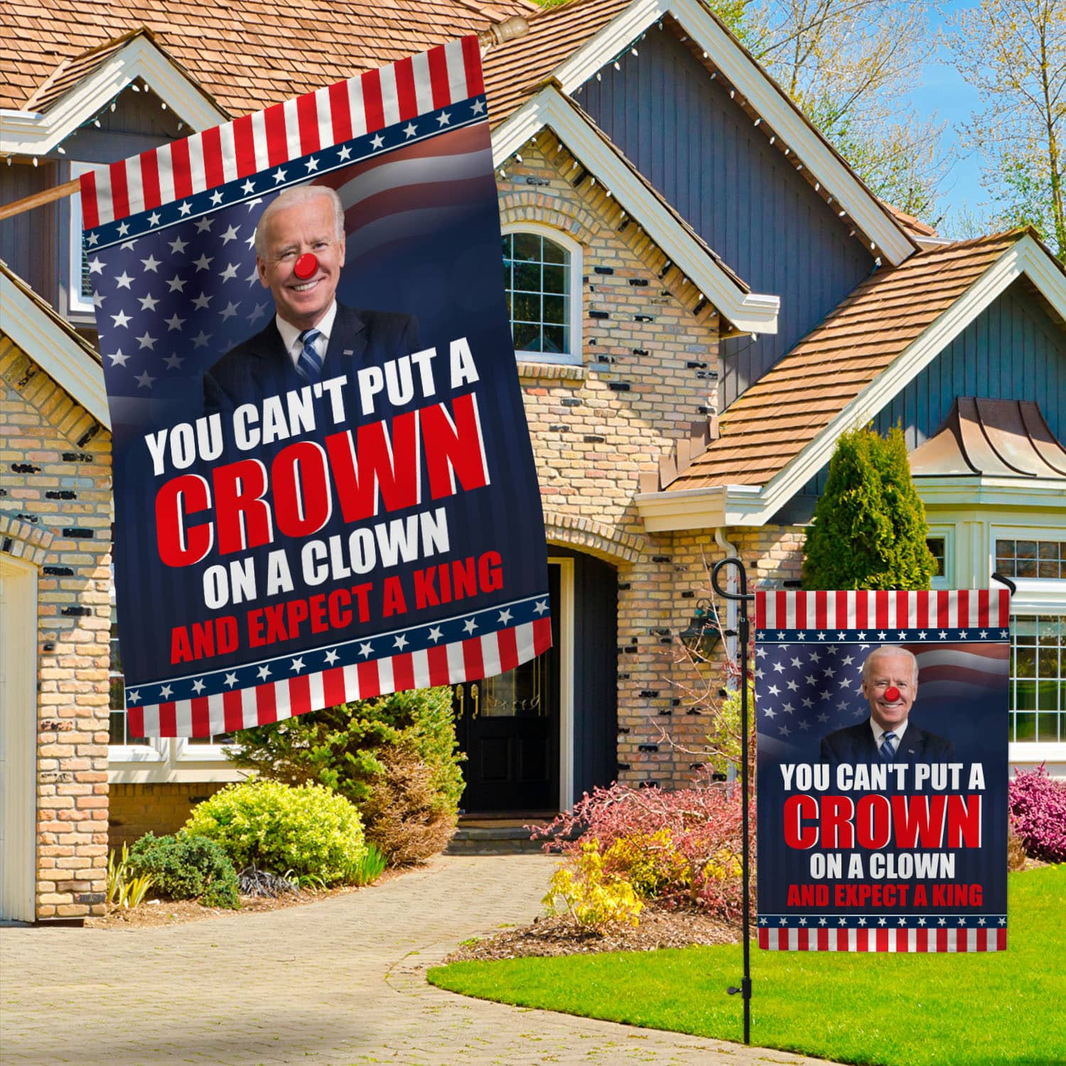 33 HG UU TIEN. Biden Clown 30x40 Garden & House Mockup 3