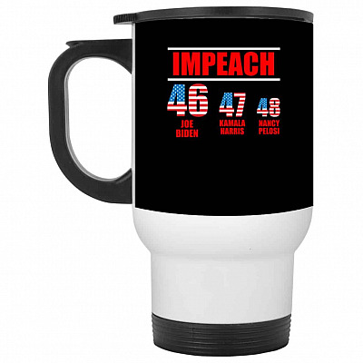 14 oz. White Travel Mug