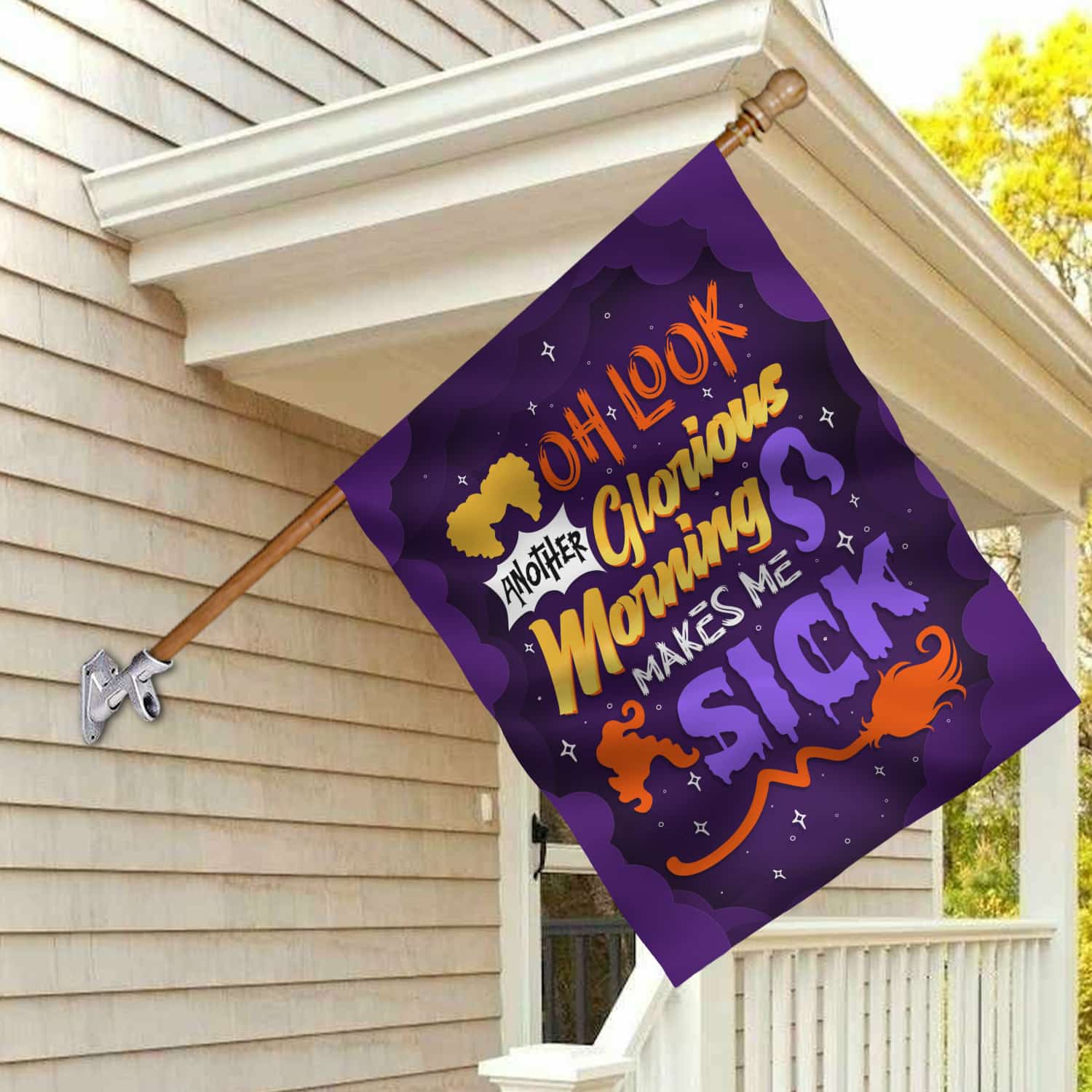 11H. Glorious Morning-flag House Flag Mockup 2