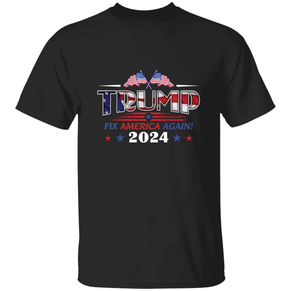 trump 2024 t, Black, Unisex T-Shirt