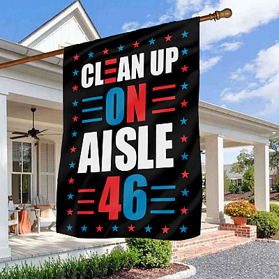 Clean Up On Aisle 46 Decorative Garden Flag - House Flag - Wall Flag