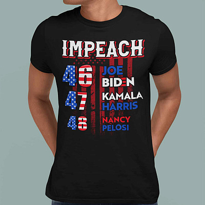 Alternative view of Impeach 46 47 48 Impeach Joe Biden Kamala Harris Nancy Pelosi Shirt - Anti Biden Shirt