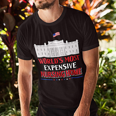 Alternative view of World's Most Expensive Nursing Home Shirt - Anti Biden Shirt - Dementia Joe Shirt
