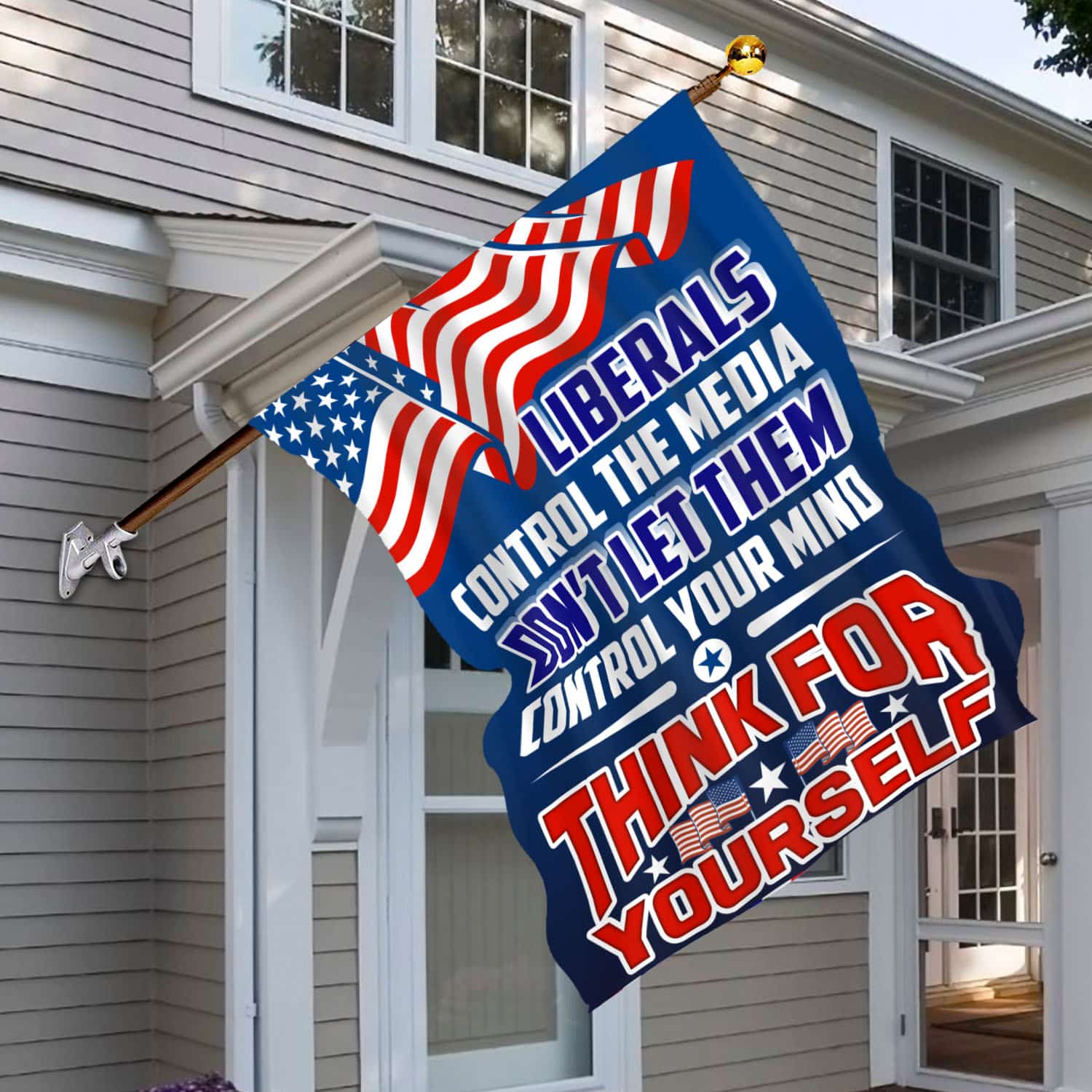 5MH. Liberal Control Media 30x40 House Flag Mockup 6