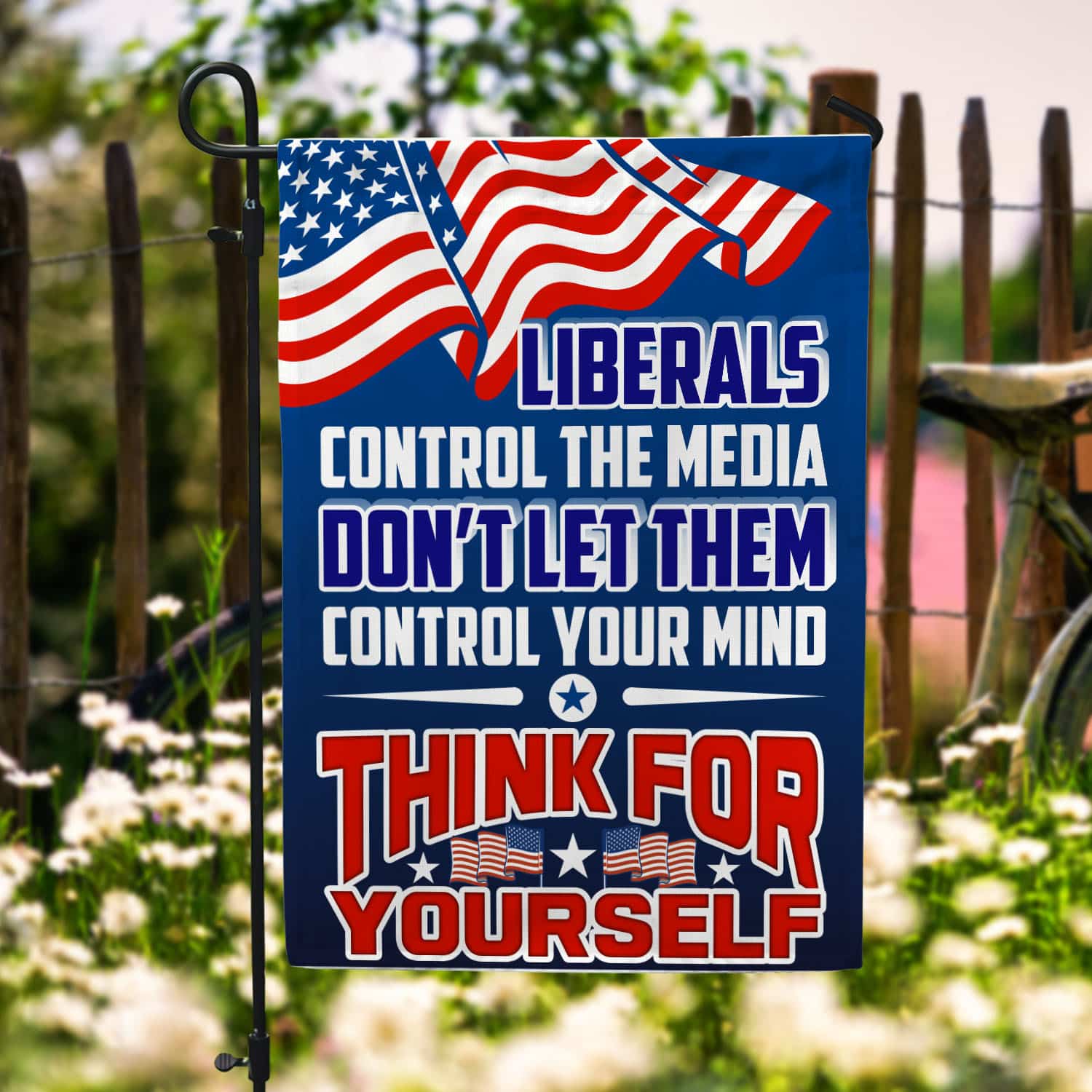 5MH. Liberal Control Media 30x40 Garden Flag Mockup 6