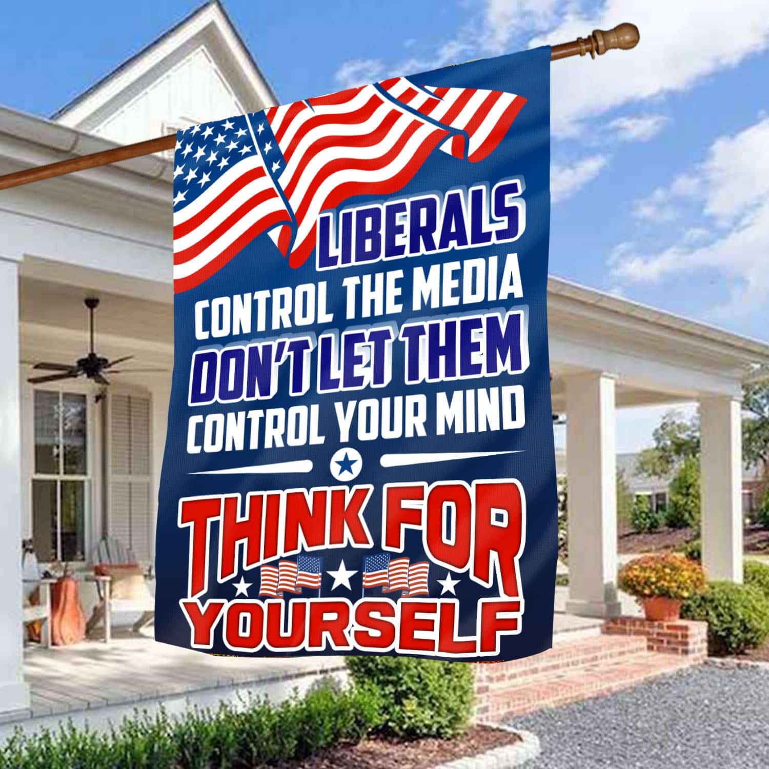 5MH. Liberal Control Media 30x40 House Flag Mockup 3