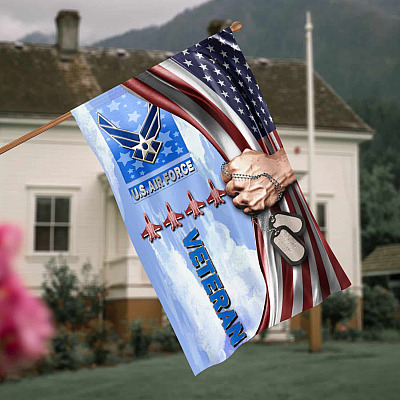 US Air Force Veteran Aircrafts American Outdoor House Flag - US Air Force Veteran Home Garden Flag