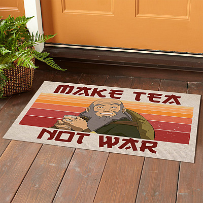 Alternative view of Make Tea Not War Avatar Uncle Vintage Peaceful Decorative Doormat - Funny Tea Drinker Welcome Mat - Gifts for Movie Lover