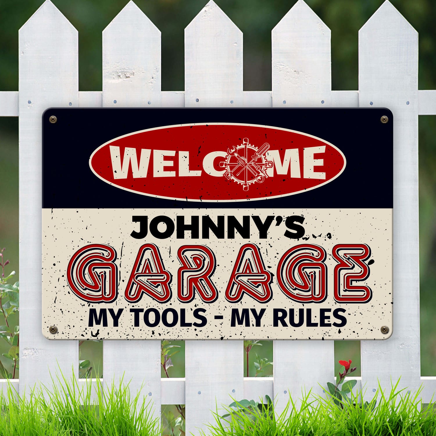 sample design Metal Sign Mockup 6