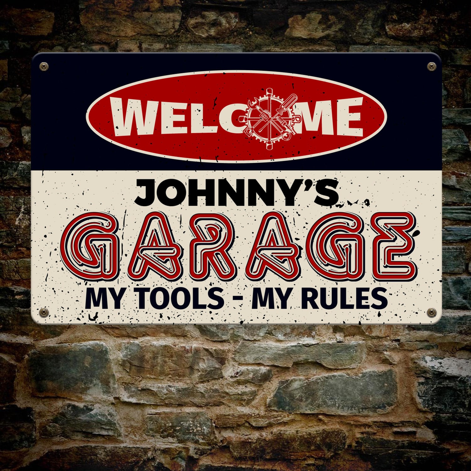 sample design Metal Sign Mockup 7